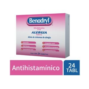 Benadryl Allergy Antihistamine - 24 Tablets - Pharmacy in Cabo delivery