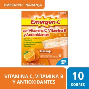 Emergen-C Vitamin C Orange Effervescent Powder – 10 Packets - Pharmacy in Cabo delivery