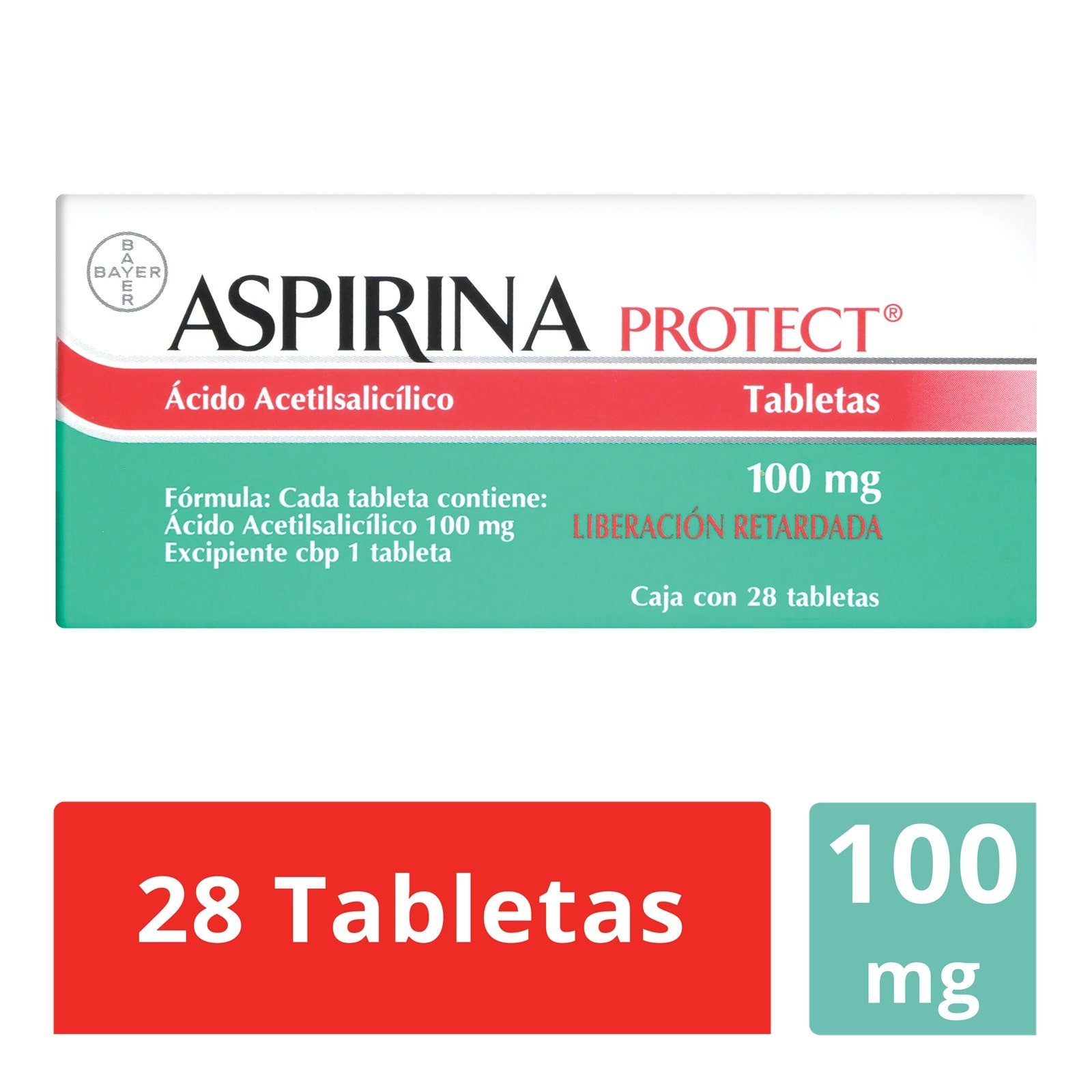 Aspirina Protect Bayer 100 mg 28 Tablets - Pharmacy in Cabo delivery