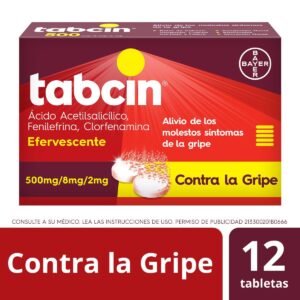 Tabcin Effervescent Cold & Flu 12 Tablets - Pharmacy in Cabo delivery