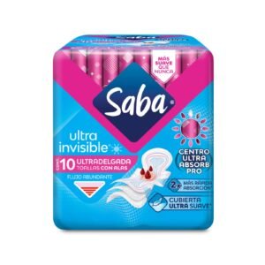 Sanitary Pads Saba Ultra invisible with Alas 10 Pieces